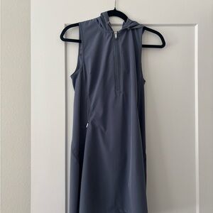 Calvin Klein Sleeveless Charcoal Hooded Dress
